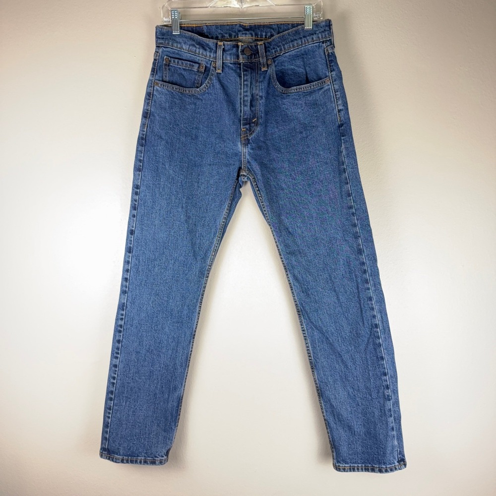 Mens Levi's 505 Regular Fit Straight Jeans 31x30 Medium Blue Wash Denim Pants